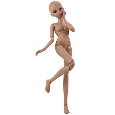Imagem de Proudoll 1/3 BJD Doll Body - Moon Goddess Tan Skin Customized DIY Doll with 20 Moveable Joints, Changeable Eyes for BJD Collectors