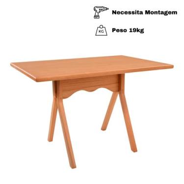 Imagem de Mesa Gourmet em Madeira Maciça com Tampo Lâminado 120cm - Fassina, Amê