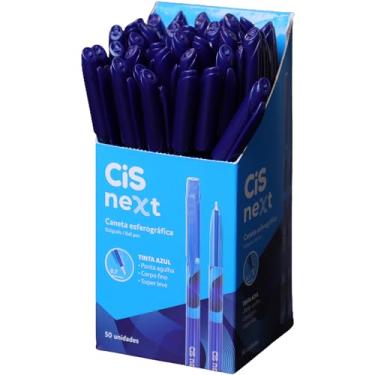 Imagem de CIS, Caneta Esferografica 0,7 mm NEXT, Caixa com 50 unidades, cor Azul