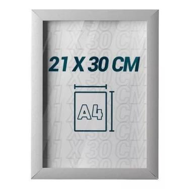 Imagem de Kit 6 Quadros Moldura A4 Fotos Certificado - Dk Decor, Branco