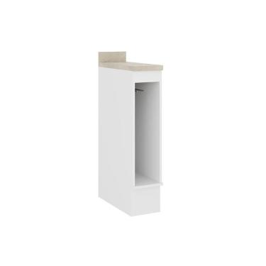 Imagem de Balcão De Cozinha C- Tampo Bella 2612 C- Porta Toalha 20cm Branco - Carraro