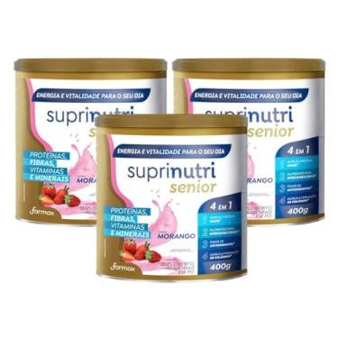Imagem de Kit 3 Suplemento Morango Suprinutri Sênior 400g - Farmax