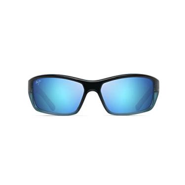Imagem de Maui Jim Men's Barrier Reef B792-06C Black Rectangle Sunglasses
