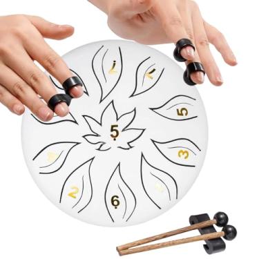 Imagem de Tambor de língua de aço para crianças adultas iniciantes, 15 cm, instrumento de percussão de 11 tons, kit de bateria com marretas de tambor, bolsa de transporte, livro de música, tanque, para ioga e