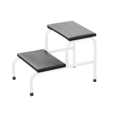 Imagem de Escadinha Multiuso 2 Degraus Piso em MDF Com Emborrachado Antiderrapan