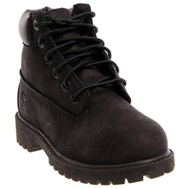 Imagem de Timberland Bota unissex infantil premium impermeável de 15 cm, Nobuck preto, 12.5 Big Kid