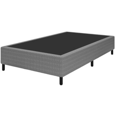 Imagem de Base para Cama Box Solteiro King Size Plumatex - Extragrande, Estrutura Reforçada, Hipoalergênica | Cinza/Preto | 108x198x25cm