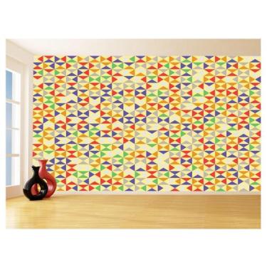 Imagem de Papel De Parede Geométrico Formas Linhas Cores 3,5M Gmt32 - Você Decor