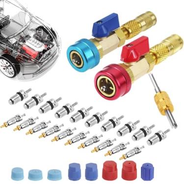 Imagem de Ferramenta de remoção de núcleo de válvula CA | Ferramenta de remoção de núcleo de haste de válvula de ar condicionado | Acessórios de substituição de reparo de kit ergonômico rápido para instalador
