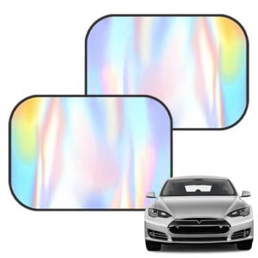 Imagem de Para-sol para carro | 2x para-sol para janela frontal, tela de bloco, proteção solar interior automotivo para veículos, caminhões, trailers, transporte, dirigir, estacionar, viagens rodoviárias