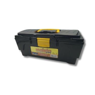 Imagem de Maleta Multiuso Ferramentas, Parafusos, Armarinho, Pesca etc Preta Com