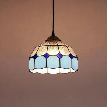 Imagem de Lustre retrô de latão - Perfeito para loft antigo, mesa de cabeceira vintage, restaurante em antigo armazém e pousada costeira (J)