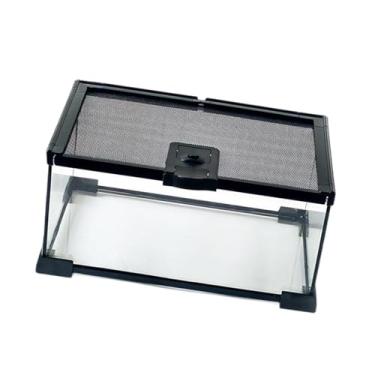 Imagem de Whtkoph Terrário para répteis com porta deslizante, recipiente para incubação e caixa de reprodução para cobras, 30cmx20cmx15cm