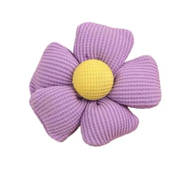 Imagem de Broche de flor de girassol laranja para mulheres doce vintage grande pétala de segurança grampos de cabelo florais grampo de cabelo broche broche acessórios de xaile, Large, Metal, Algodão