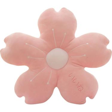 Imagem de Boneca de brinquedo de pelúcia com almofada, flor rosa, 45 cm