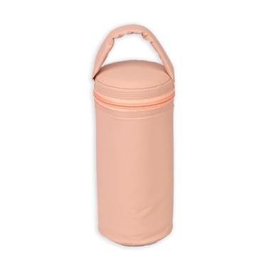 Imagem de Porta Mamadeira e Copo Bebê e Infantil Térmico 1 Litro Impermeável Rosê
