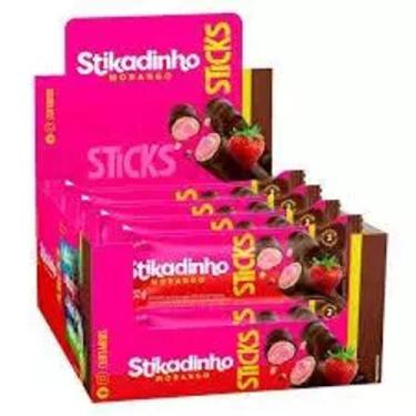 Imagem de Bibs sticks chocolate stikadinho morango 16x32g - stiks