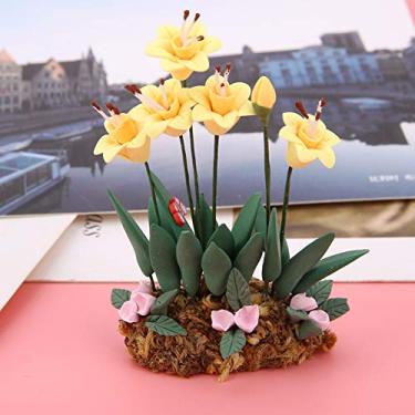 Imagem de AYNEFY Conjunto de Jardim Bonsai Em Miniatura de Resina, Decoração Pintada à Mão Com Detalhes Em Musgo e Animais, Escala 1:12 para Exibição de Casa de Bonecas e Detalhes Domésticos