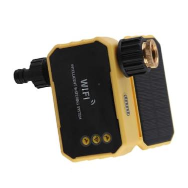 Imagem de Hyuduo Temporizador de Mangueira Inteligente Temporizador de água WiFi Com Painel Solar Sensor de Chuva Controlador de Irrigação Automático para Jardim Quintal Varanda Irrigação por Gotejamento