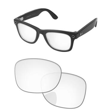 Imagem de PapaViva Lentes de substituição compatíveis com óculos de sol Ray-Ban RW4004 53 mm HD Clear Pro + antiembaçamento