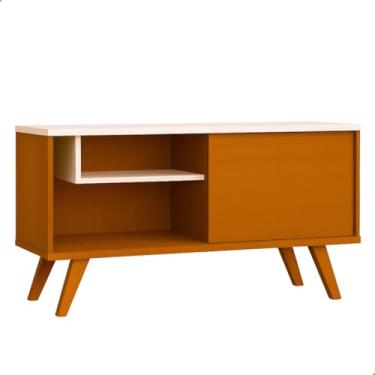 Imagem de Rack Para Tv Estante Sala Painel Bancada Suporte Aparador Móvel Com Prateleira Madeira(Ype/Off White)