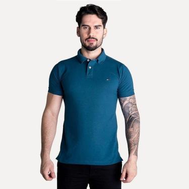 Imagem de Camisa Polo Tommy Hilfiger Verde Real-Masculino