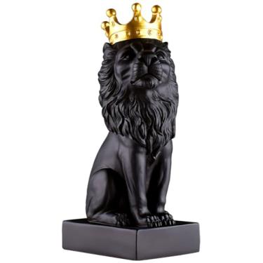 Imagem de Estátua de leão preto