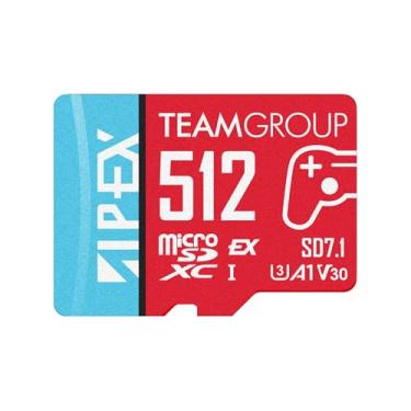 Imagem de TEAMGROUP Cartão APEX de 512 GB para Nintendo Swith2 Micro SDXC Express UHS-I U3 A1 V30, R/W até 800/700 MB/s com adaptador TAPMSDE512GIV30A102