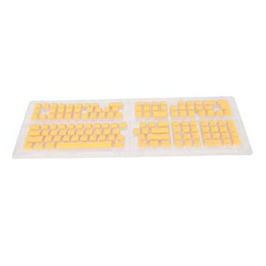 Imagem de RiToEasysports Chaves Translúcidas OEM PBT Pudding Keys, Teclas Duráveis ​​para Teclados Mecânicos, 129, Decoração de Teclado, Adequados para 61-108 (Amarelo)