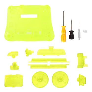 Imagem de Capa de substituição para console de jogos Grcfumo, capa de console de videogame retrô, capa de substituição para console de jogos para todas as máquinas de videogame retrô N64 (Verde Transparente)