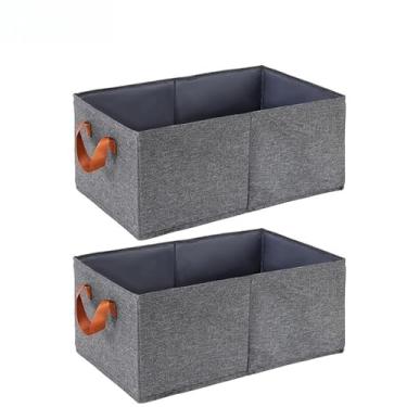 Imagem de Caixa Organizadora Dobrável 35L em Tecido | Organizador de Roupas para Guarda-Roupa | Caixa Multiuso com Tampa Antipoeira (2)