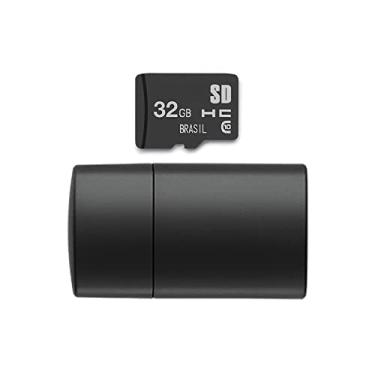 Imagem de Pen Drive 2 em 1 Leitor USB + Cartão de Memória Classe 10 32GB Preto Multi - MC163