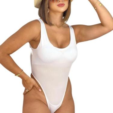 Imagem de Body Feminino Cavado Lateral Gringo Decote Quadrado - Summer Body Braz