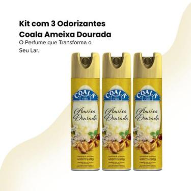 Imagem de Kit 3 Odorizantes de Ambientes em spray Coala Ameixa Dourada 400ml. Pe