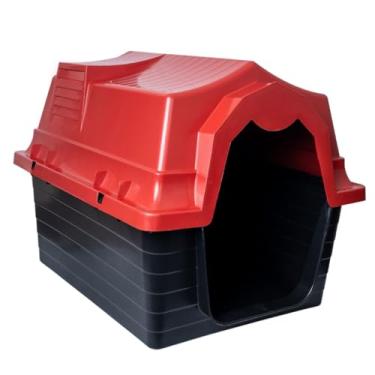 Imagem de Casinha para Cachorro Grande N5 Desmontável com Proteção UV, Casa Pet Resistente para Área Interna e Externa(Vermelha)
