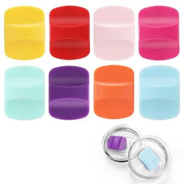Imagem de 8 peças de substituição deslizante magnético de tampa, bloco de pressão magnético de substituição, compatível com tampas YETI 283 g, 473 ml, 590 ml, 850 g (cor 04)