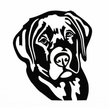 Imagem de Arte Decorativa Pet 3D para Parede, Dog Friendly, Cão, Quadro Cachorro, Shih Tzu, Labrador Retriever, Poodle, Pit Bull e Vira-Lata e Muito Mais, Preto, 23x23cm, Plástico Ecológico, Fita 3M, Confira Modelos (Labrador Retriever)