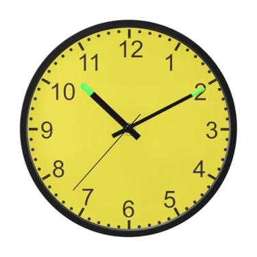 Imagem de ODAWA Relógio de parede de 30 cm Mimosa Relógios de parede redondos de cozinha operados por bateria