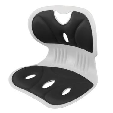 Imagem de TOPINCN Cadeira de Apoio Lombar, Cadeira de Proteção de Cintura Em Forma de Pétala Ergonômica para Corretor de Postura, Alívio da Dor Nas Costas, Cadeira de Correção de Postura Sentada, (Preta)