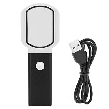 Imagem de Hilitand Vidro de Lupa Portátil Com Luz LED Dobrável 10x 25x Ferramenta de Ampliação para Reparo de Eletrônicos de Eletrônica Doméstica Reparo