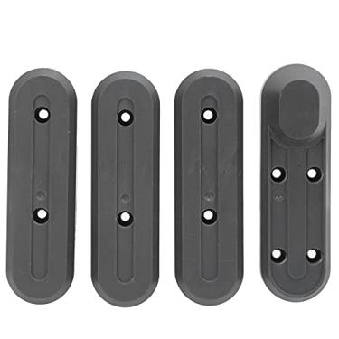 Imagem de KIMISS Capa para Cubos de Roda de Scooter Com Adesivos Refletivos - Capas Protetoras Dianteiras e Traseiras Noturnas para Scooters Elétricas M365 e M365PRO (cinza)