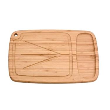 Imagem de Tábua de Churrasco em Bambu com Sulco 39x25cm BBQ Grill – Ideal para Carnes, Legumes e Cortes com Retenção de Líquidos