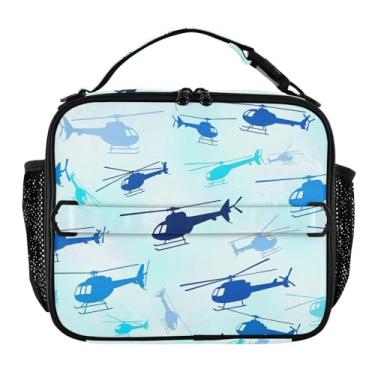 Imagem de Joisal Lancheira Plane Blue Light para mulheres, meninas, lancheira masculina, lancheira para trabalho, bolsa térmica para meninos