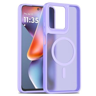 Imagem de Eilkmcre Capa para Motorola Moto G 5G 2026/2025, para Moto G Play 2026, [compatível com MagSafe] Capa protetora fina à prova de impacto de grau militar antiimpressão digital rígida PC 17 cm, roxa
