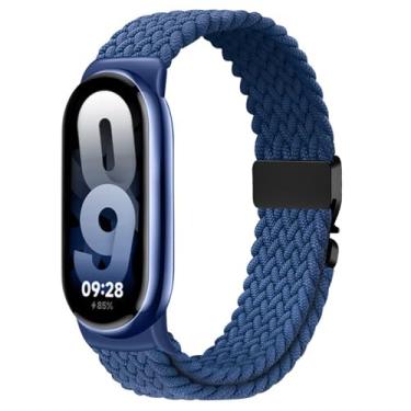 Imagem de Issinlky Pulseira trançada de nylon compatível com Xiao Mi Band 8/9/10, pulseira elástica de substituição para mulheres e homens