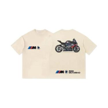 Imagem de Camiseta Masculina De Verão De Manga Curta BMW M1000RR Double R Motoci