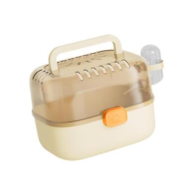 Imagem de Whtkoph Gaiola para Hamster, Habitat para Hamster, Recinto Versátil E Compacto, Gaiola para Pequenos Animais, Estojo de Transporte para Coelhos, Porquinhos-da, Bege