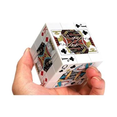Imagem de Cubo Mágico 3x3x3 Com Impressão UV Poker Face, Brinquedo Profissional 