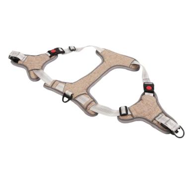 Imagem de aqxreight Arnês para Animais de Estimação Reflexivo Ajustável Macio Respirável Seguro Colete para Caminhada de Cães para Treinamento Viagem Marrom M Adequado Em Tudo de SAFE Cujo Arnês Projetado é (M)