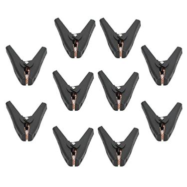 Imagem de Hyuduo J.60058 Braçadeiras de Teste Elétrico, Braçadeira de Carregador de Bateria Isolada Com Aço de Banhado a Cobre para Carro, Barco Automotivo, Eletrônica 1000V 30A (Preto)